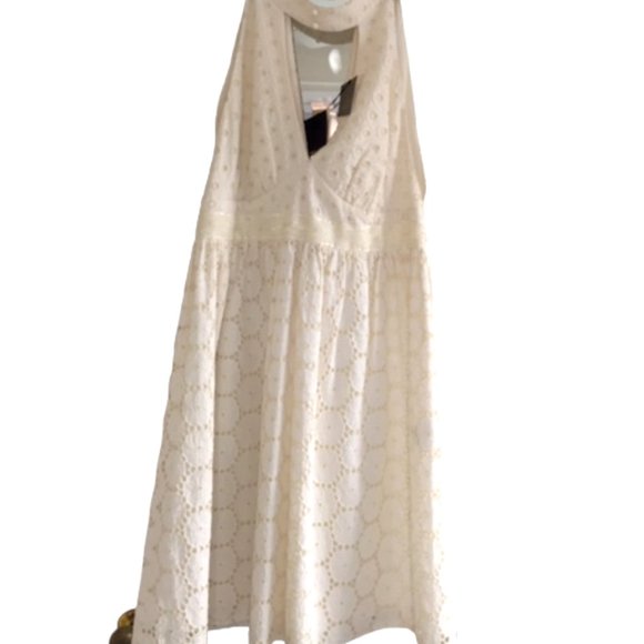 Anna Sui X Anthropologie Grande Jatte Eyelet Sleeveless Mini Dress Cottagecore - Picture 9 of 11